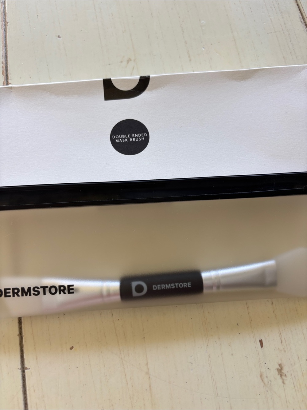 Dermstore Double-Ended Mask Brush — Silver